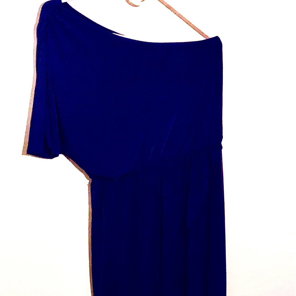 Maxandcleo Darkest of Purple one shoulder dress.